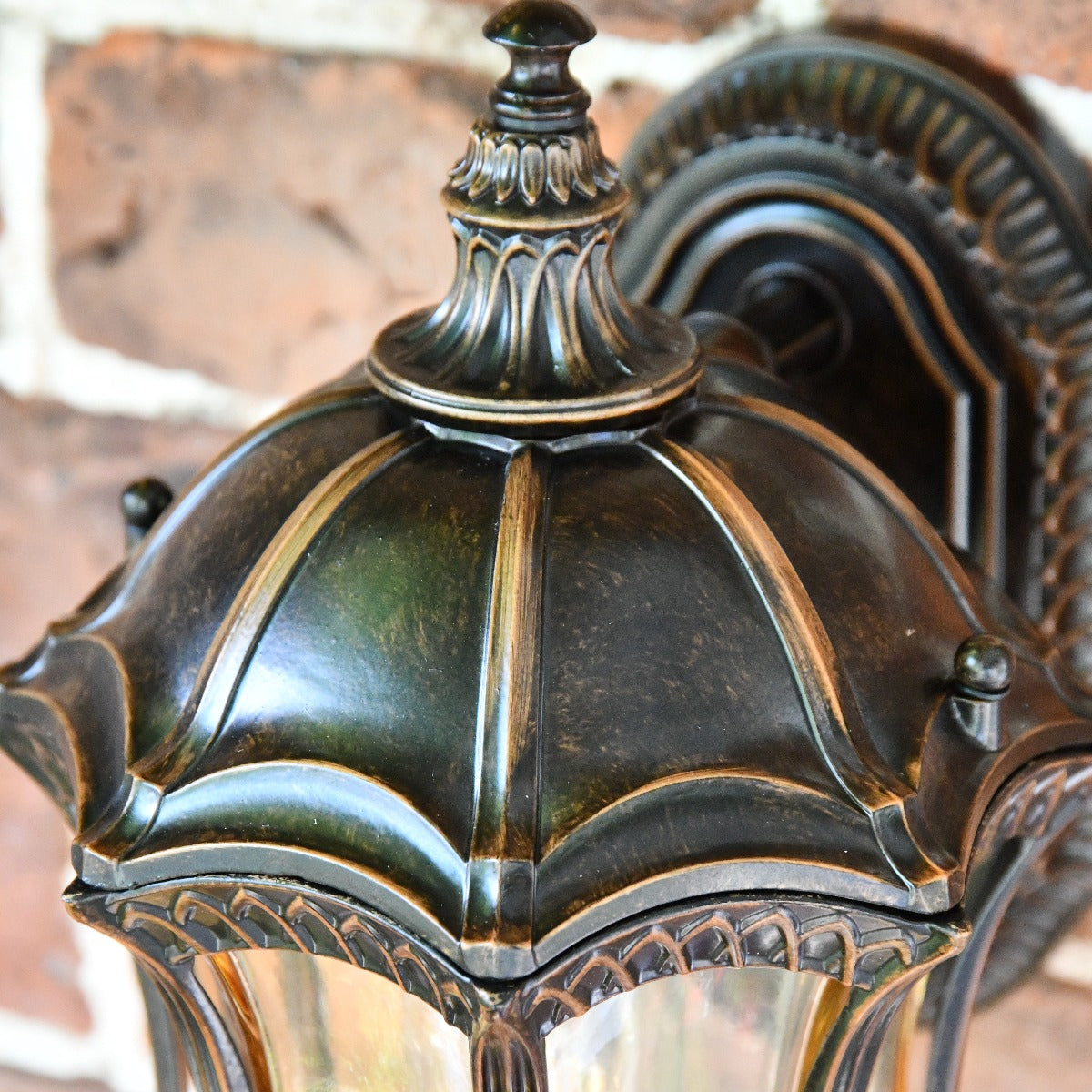 Fluted Lid Of Ornate Wall Lantern