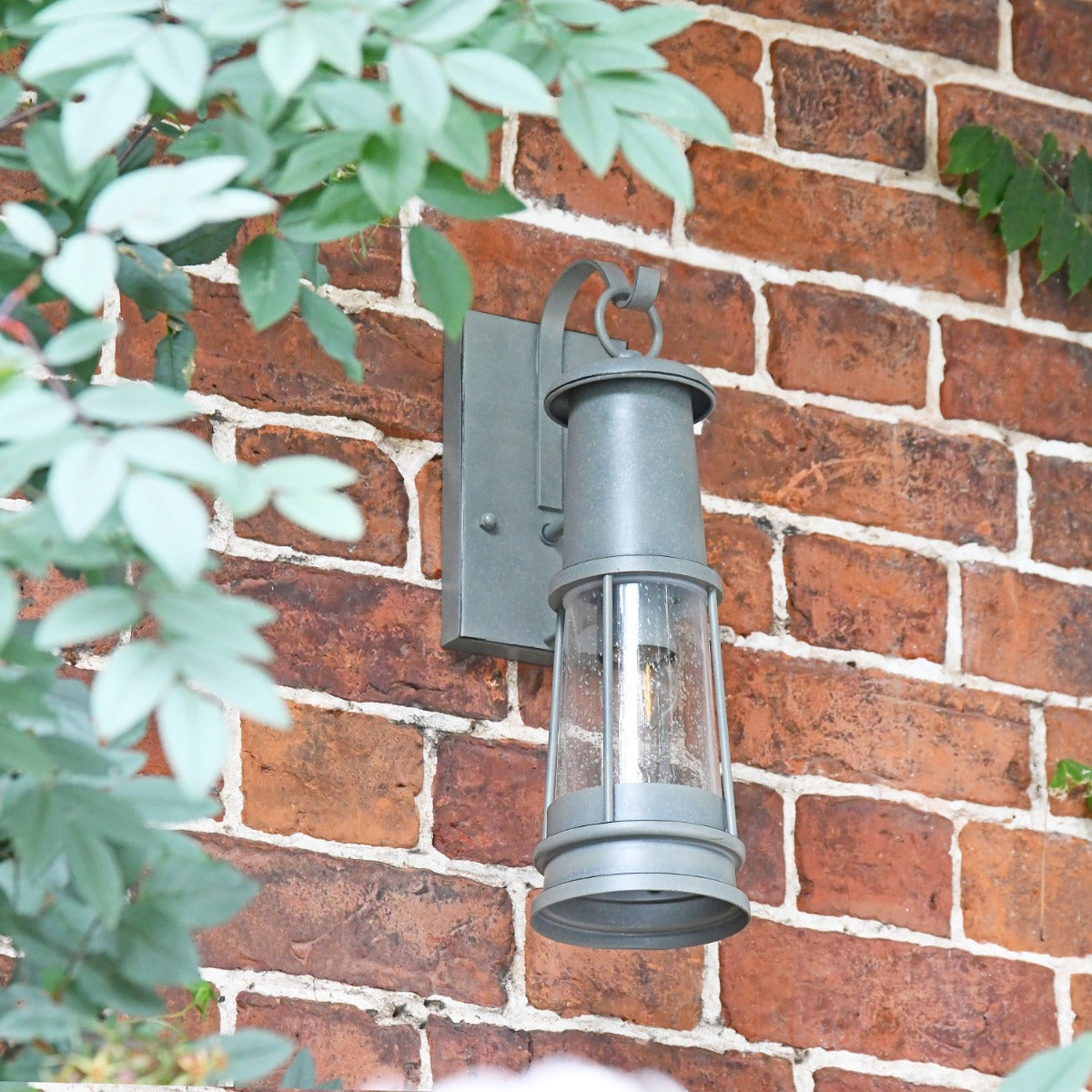 Vintage Storm Grey Vintage Harbour Wall Lantern on Wall 