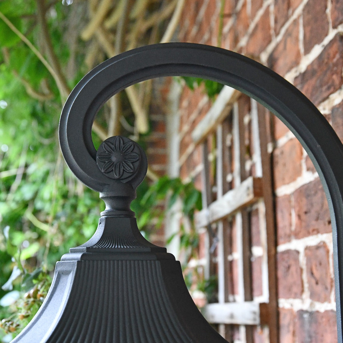 Large Black Traditional Suspended Wall Lantern