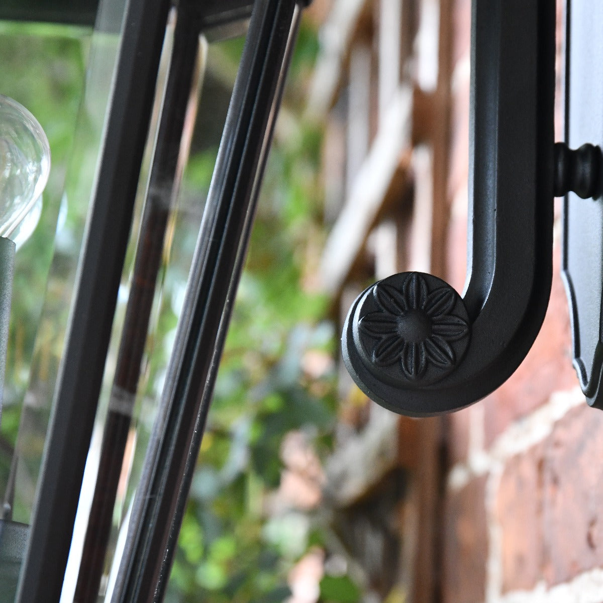 Large Black Traditional Suspended Wall Lantern
