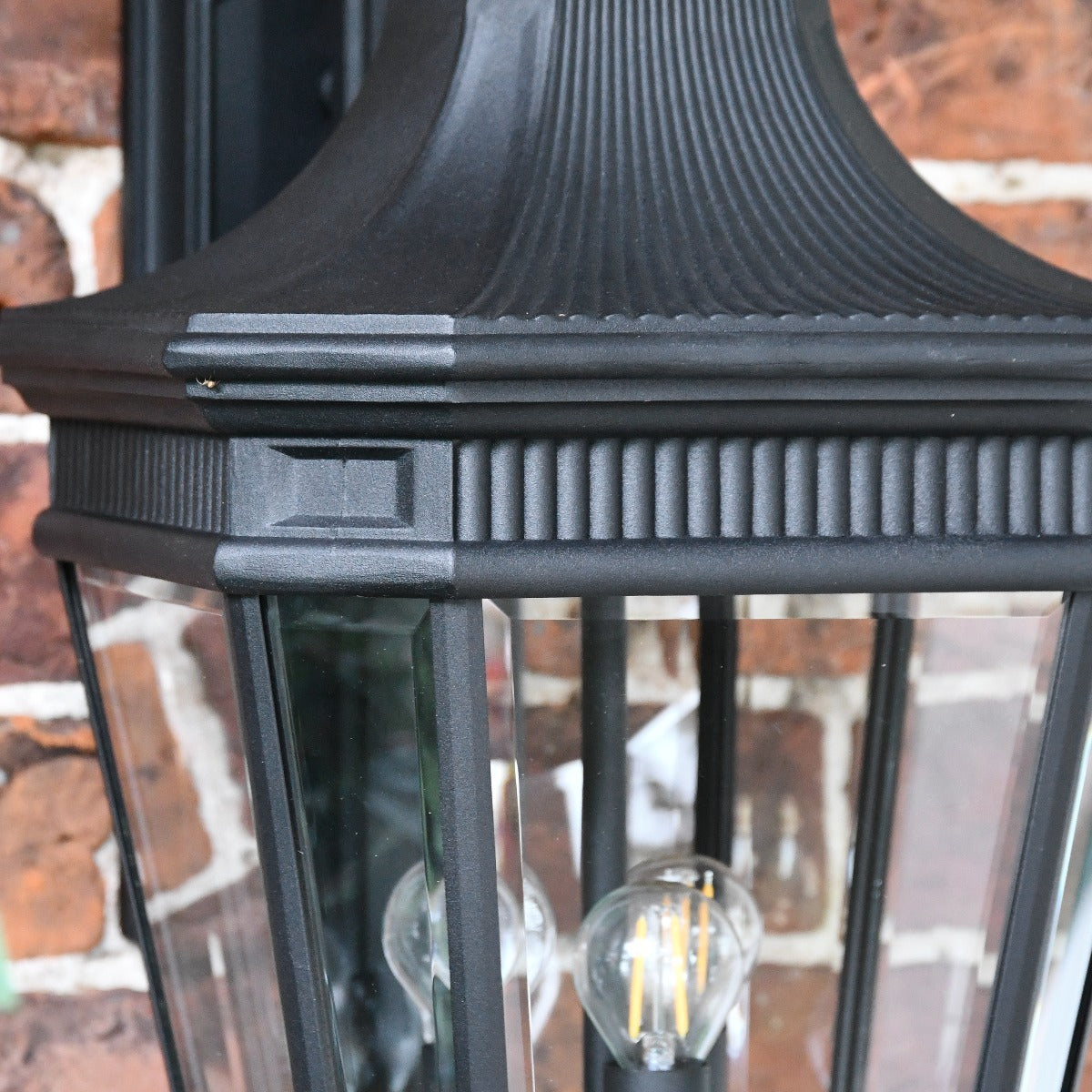 Large Black Traditional Suspended Wall Lantern