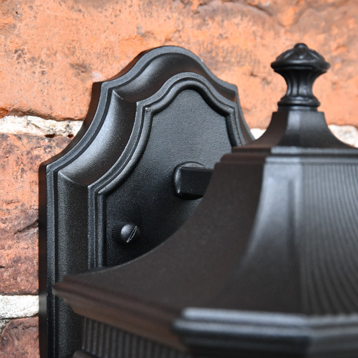 Black Georgian Wall Lantern and Bracket Backplate