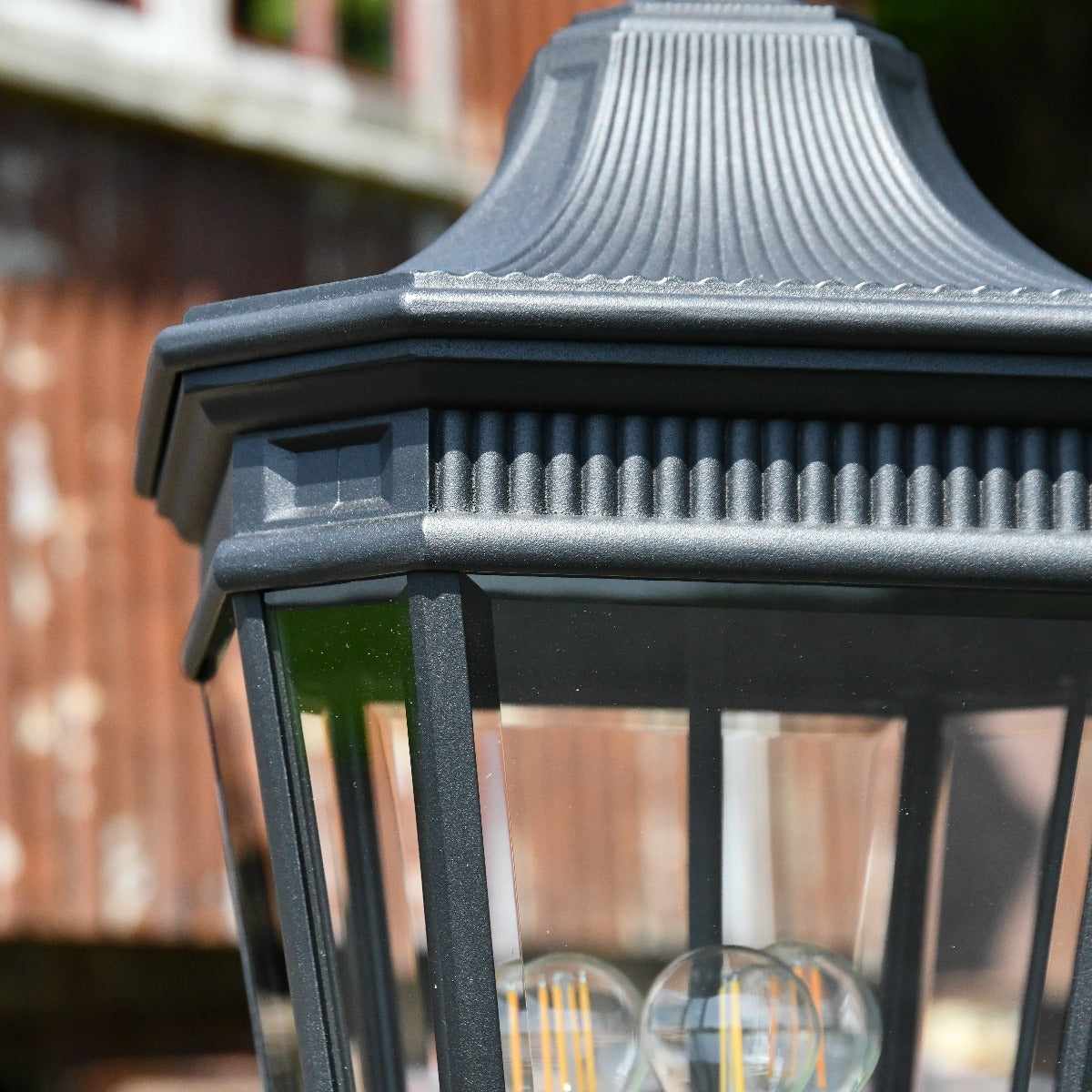 Large Traditional Pedestal Light with Sculpted Detailing