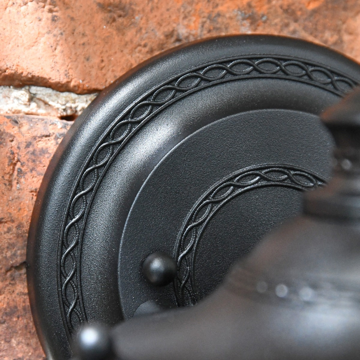 "The Moulton" Black Top Fix Traditional Wall Lantern Black Plate