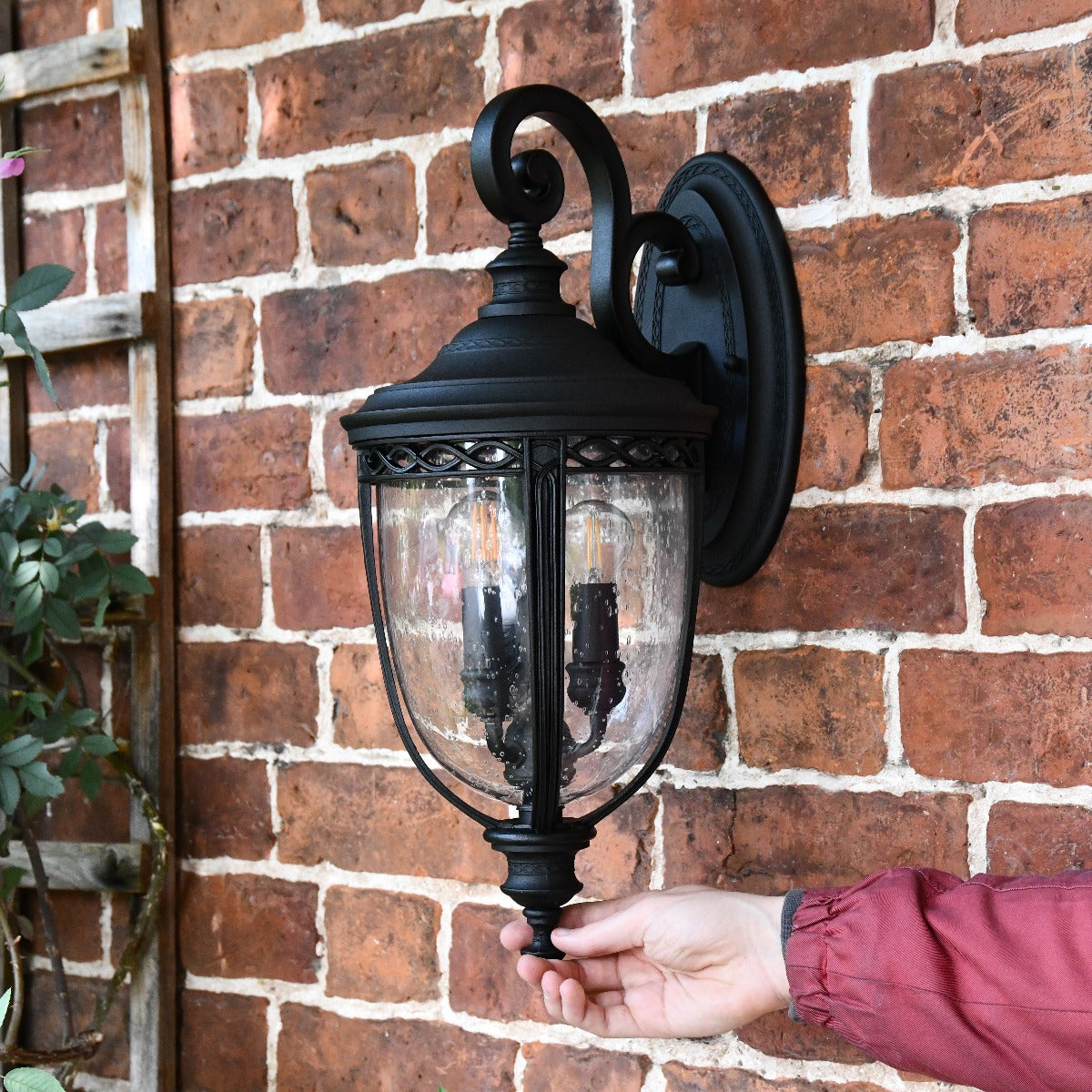"The Chelford" Black Top Fix Traditional Wall Light