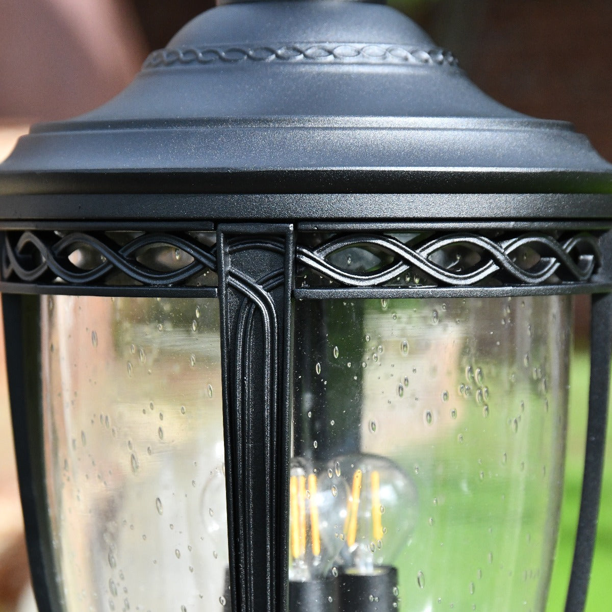 Black Countryside Traditional Pillar Lantern