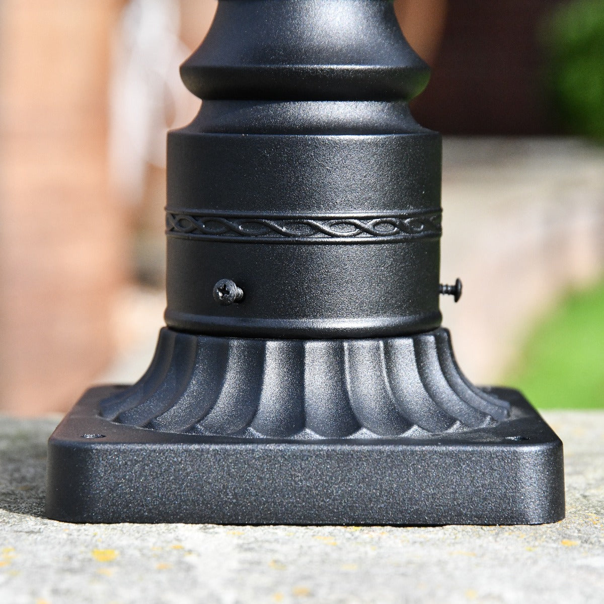 Black Countryside Traditional Pillar Lantern