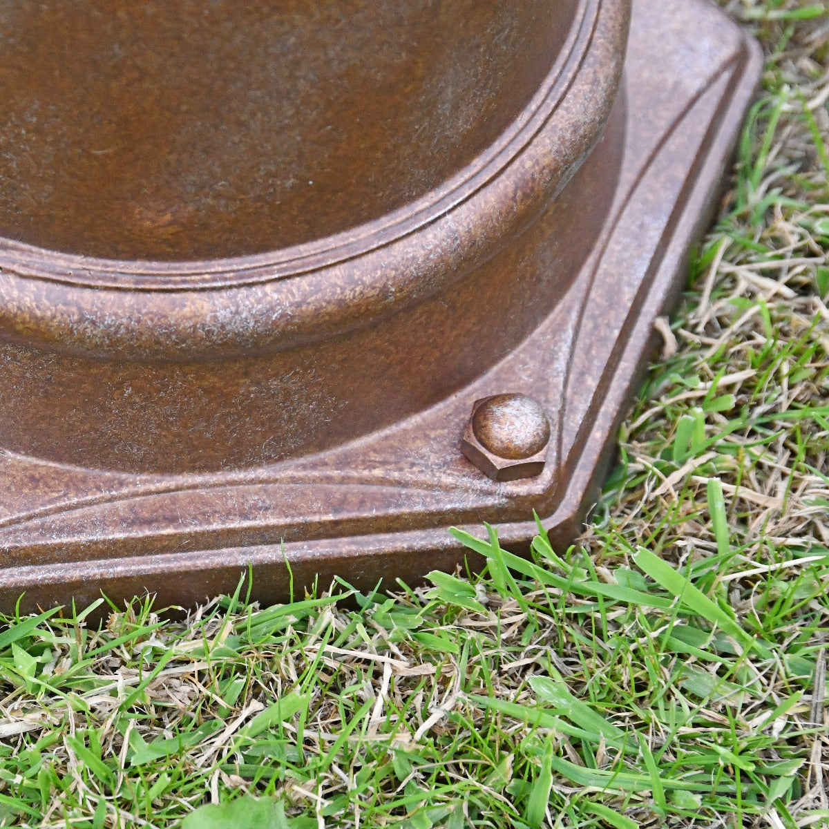 "The Rothford" Antique Bronze Beveled Glass Traditional Lamp Post 2.4m