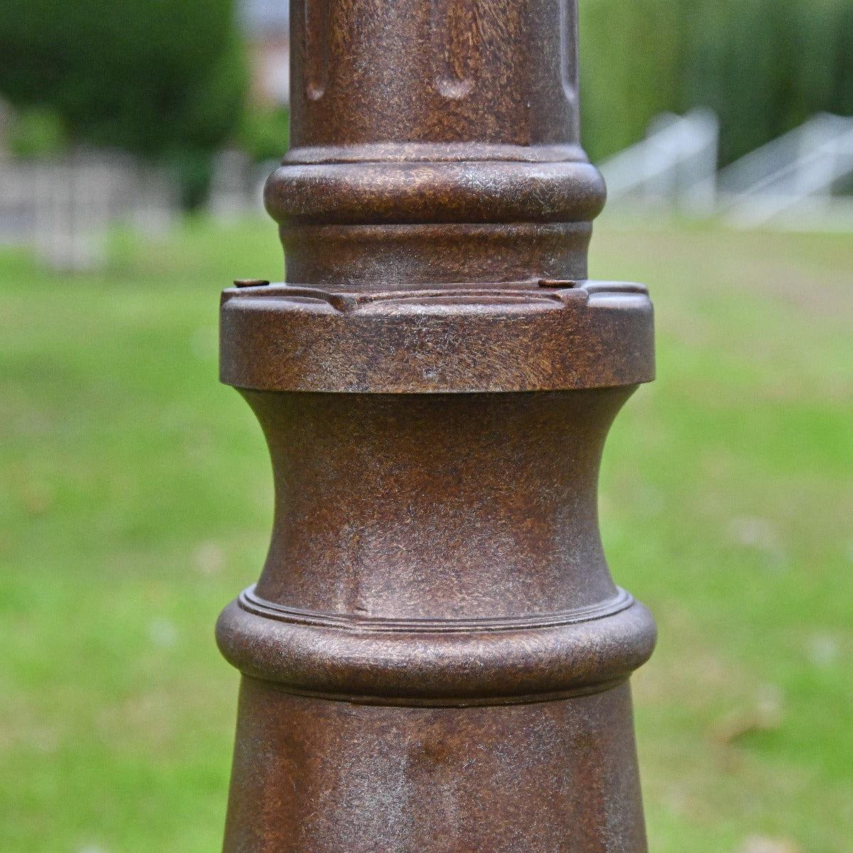 "The Rothford" Antique Bronze Beveled Glass Traditional Lamp Post 2.4m