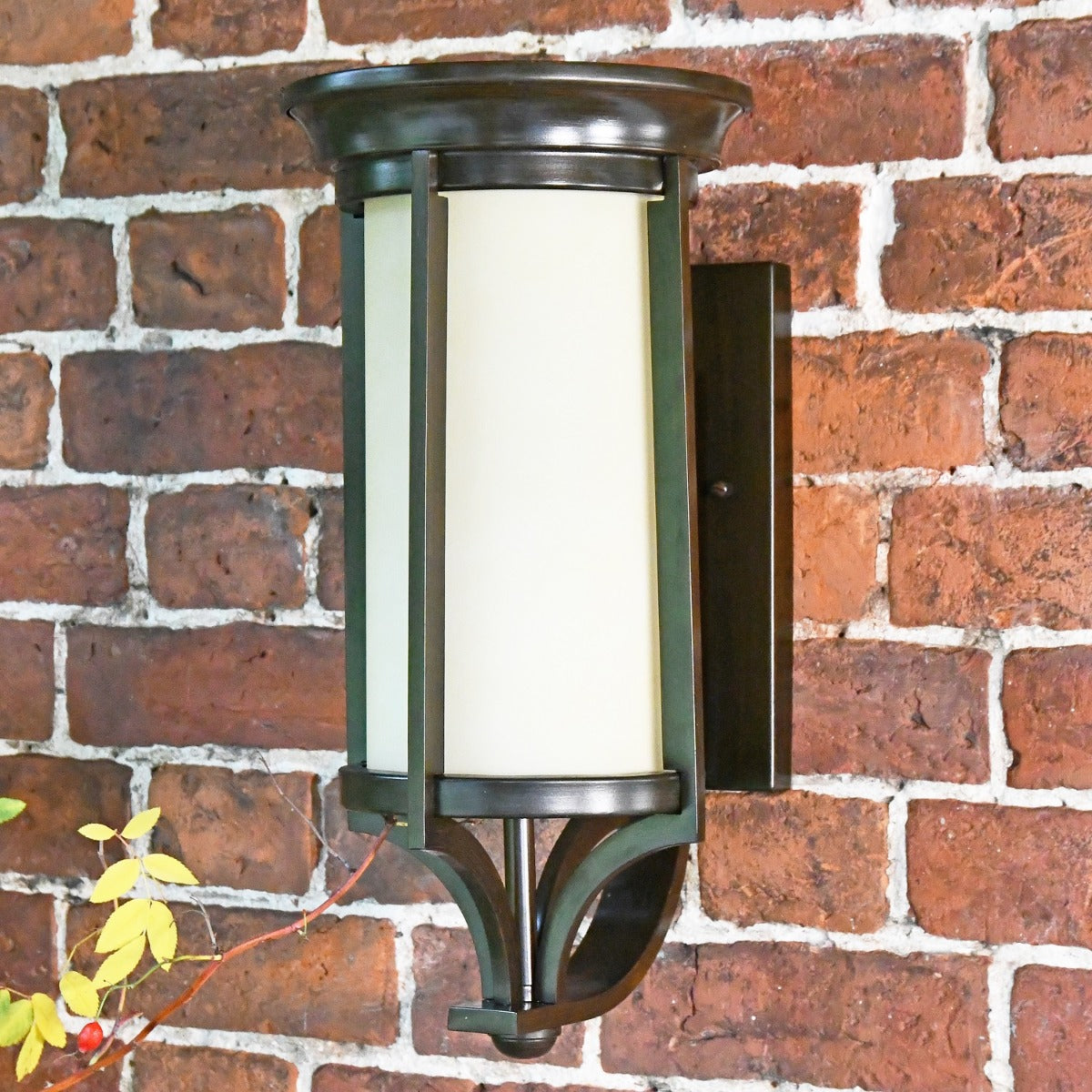 Geometric Bronze Wall Lantern