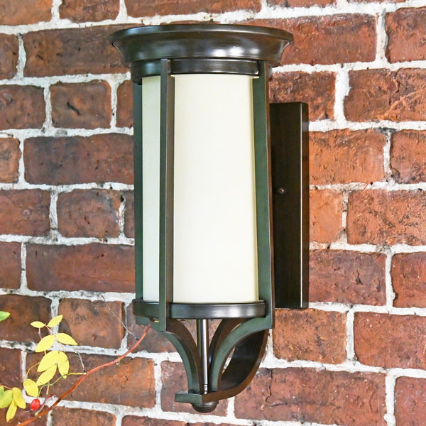 Geometric Bronze Wall Lantern