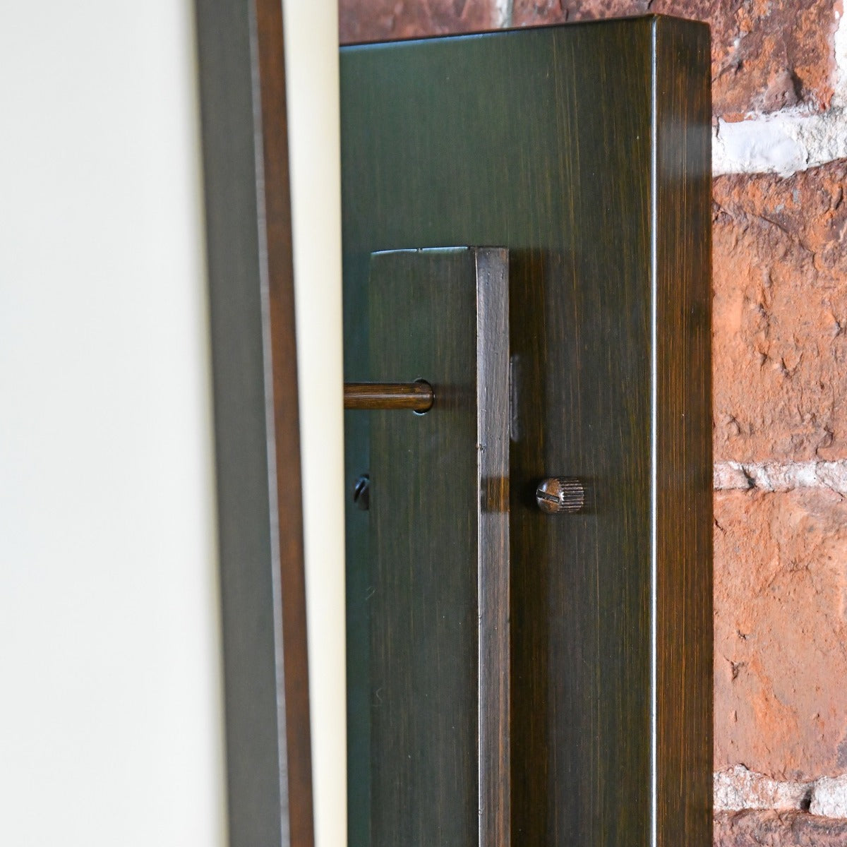 Close up of rectangular mounting bracket 