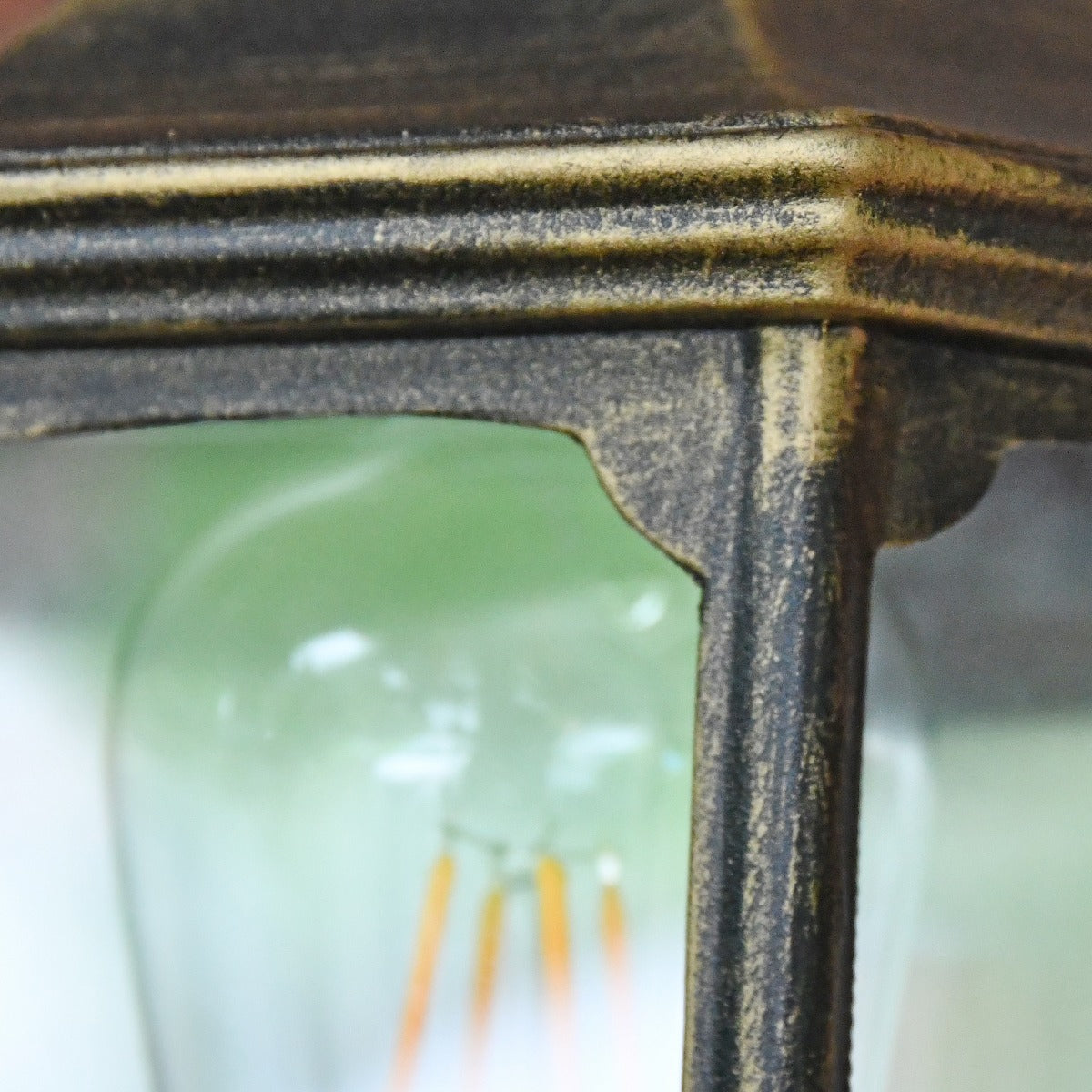Antique Gold Traditional Flush Wall Lantern