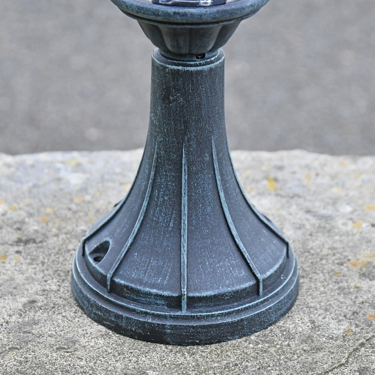Dark Verdigris Green Ornate Pedestal Light Base