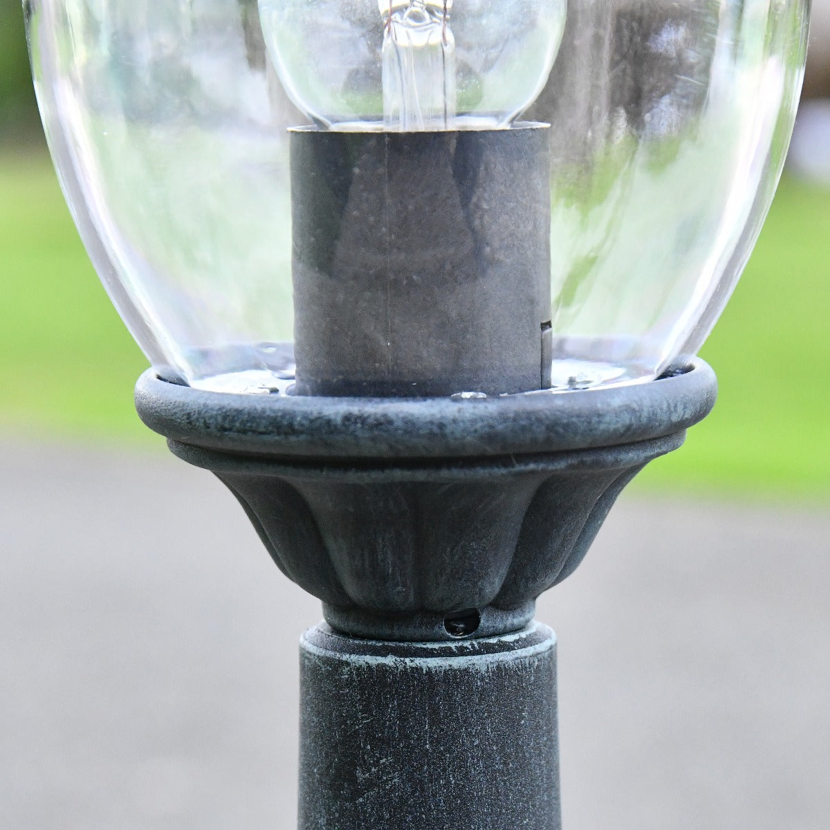 Verdigris Green Ornate Pillar Lantern