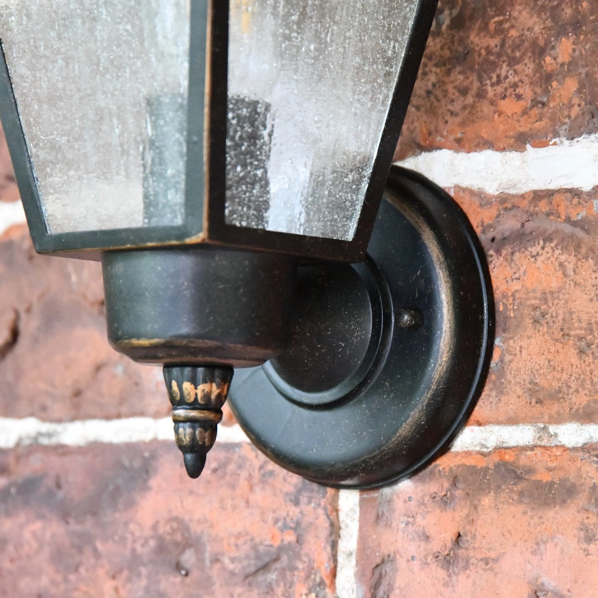 Close up of circular mounting bracket