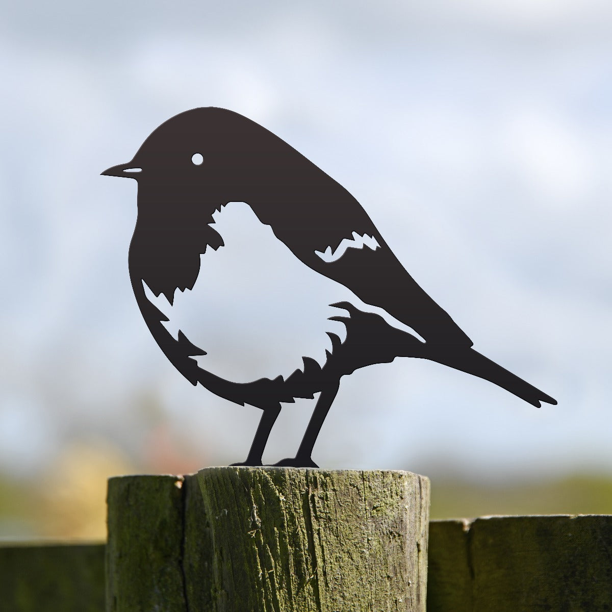 Robin Garden Sheet Steel Fence Topper In Black