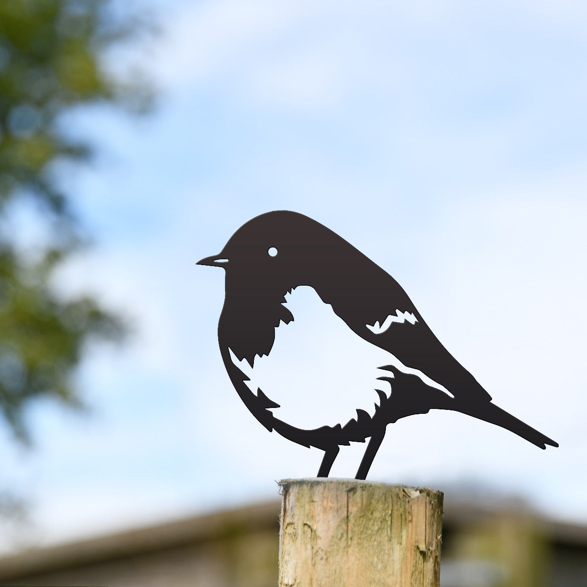 Robin Garden Sheet Steel Fence Topper In Black