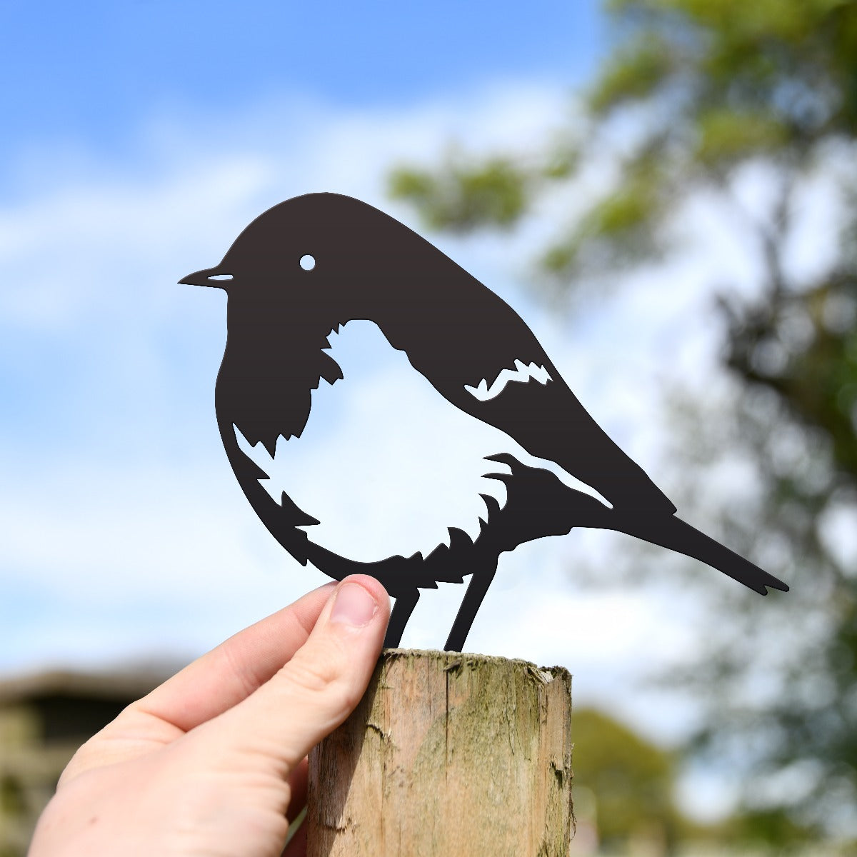 Robin Garden Sheet Steel Fence Topper In Black