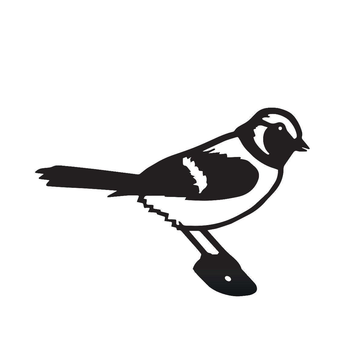 Sparrow Garden Sheet Steel Fence Topper In Black