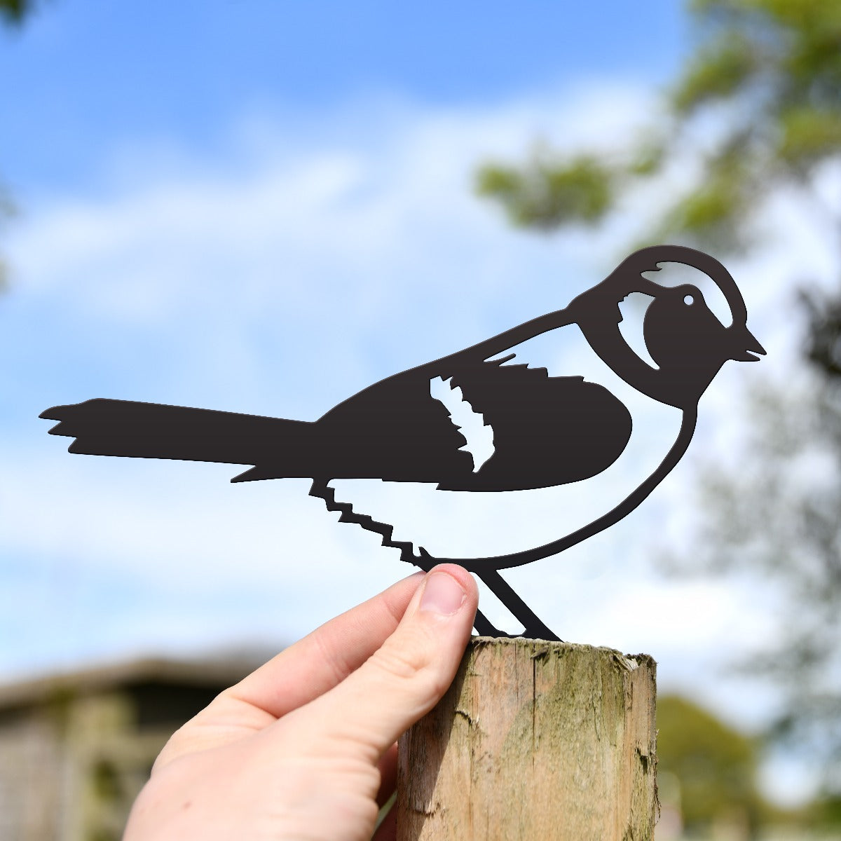 Sparrow Garden Sheet Steel Fence Topper In Black