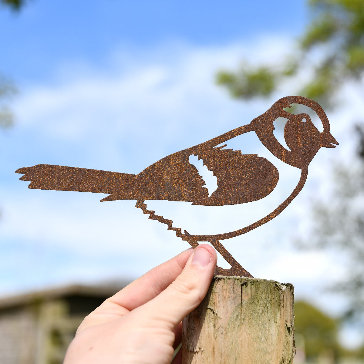 Sparrow Garden Sheet Steel Fence Topper In Rustic