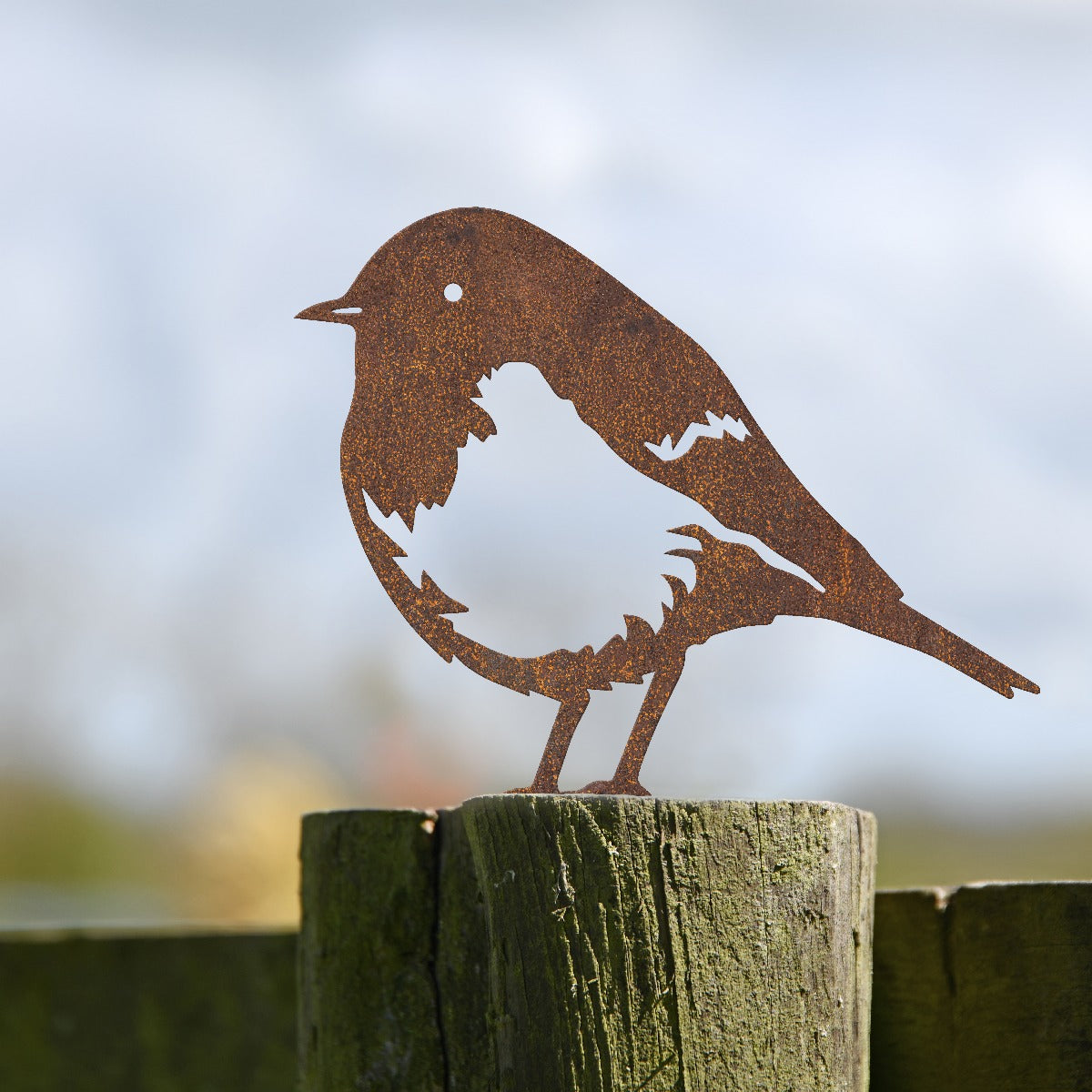 Robin Garden Sheet Steel Fence Topper In Rustic