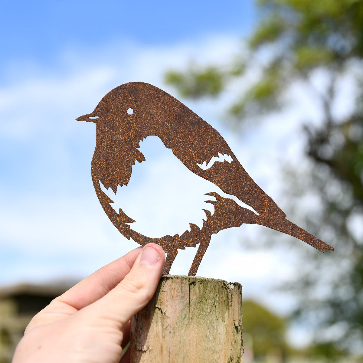 Robin Garden Sheet Steel Fence Topper In Rustic