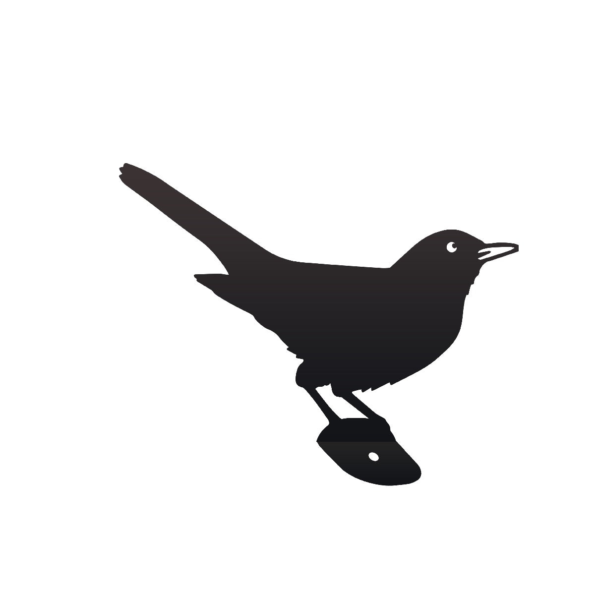 Blackbird Garden Sheet Steel Fence Topper In Black