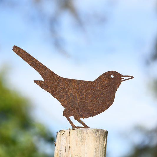 Blackbird Garden Sheet Steel Fence Topper In Rustic