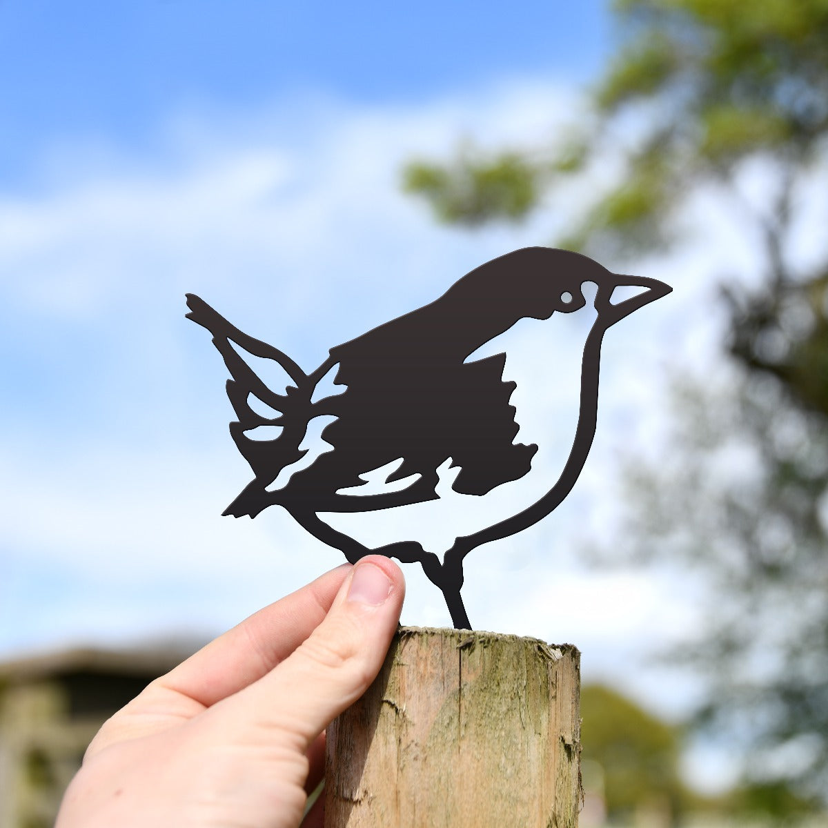 Wren Garden Sheet Steel Fence Topper In Black