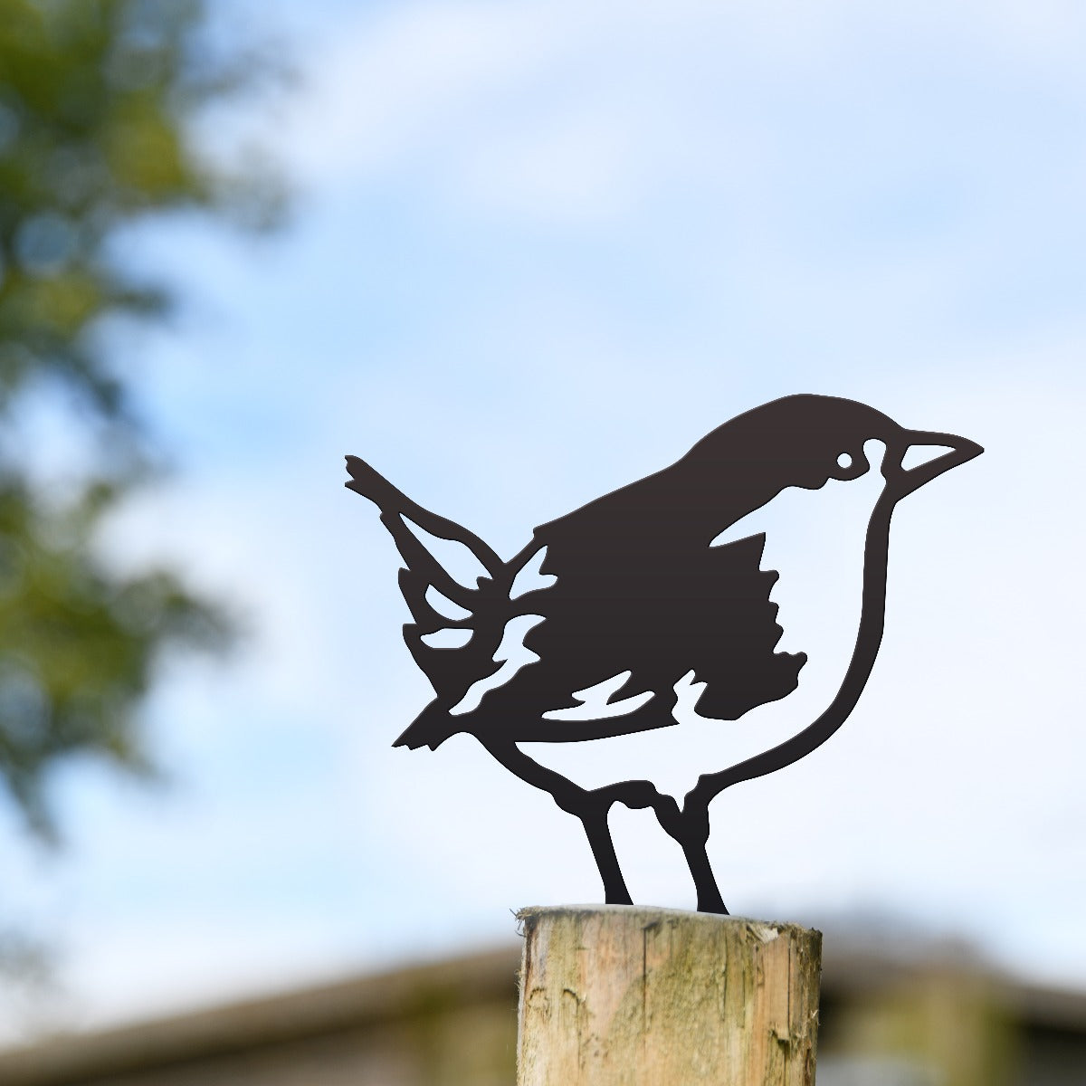 Wren Garden Sheet Steel Fence Topper In Black