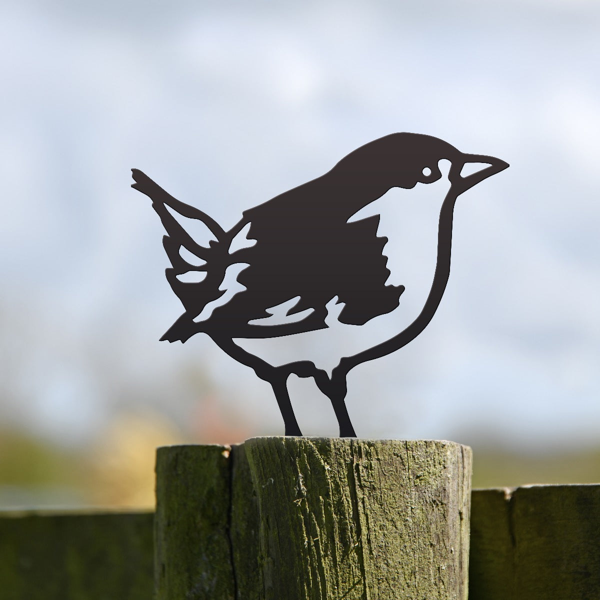Wren Garden Sheet Steel Fence Topper In Black