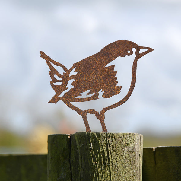 Wren Garden Sheet Steel Fence Topper In Rustic