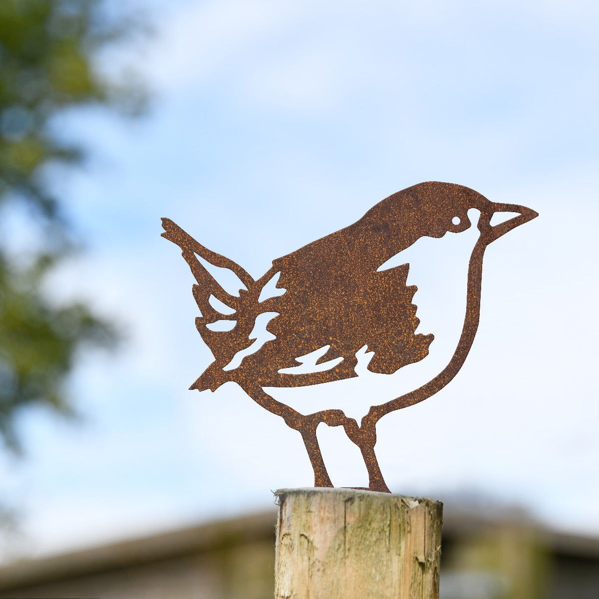 Wren Garden Sheet Steel Fence Topper In Rustic
