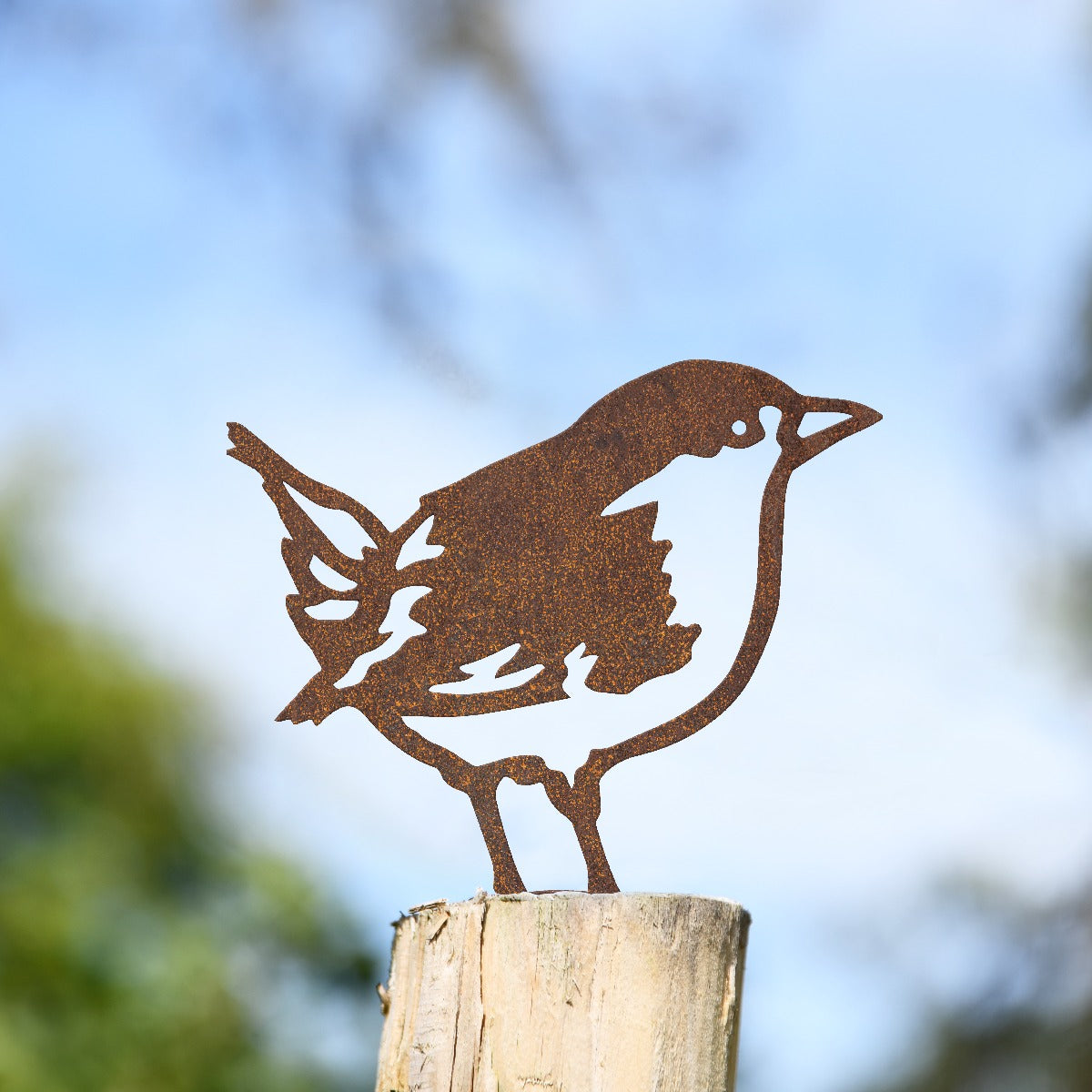 Wren Garden Sheet Steel Fence Topper In Rustic