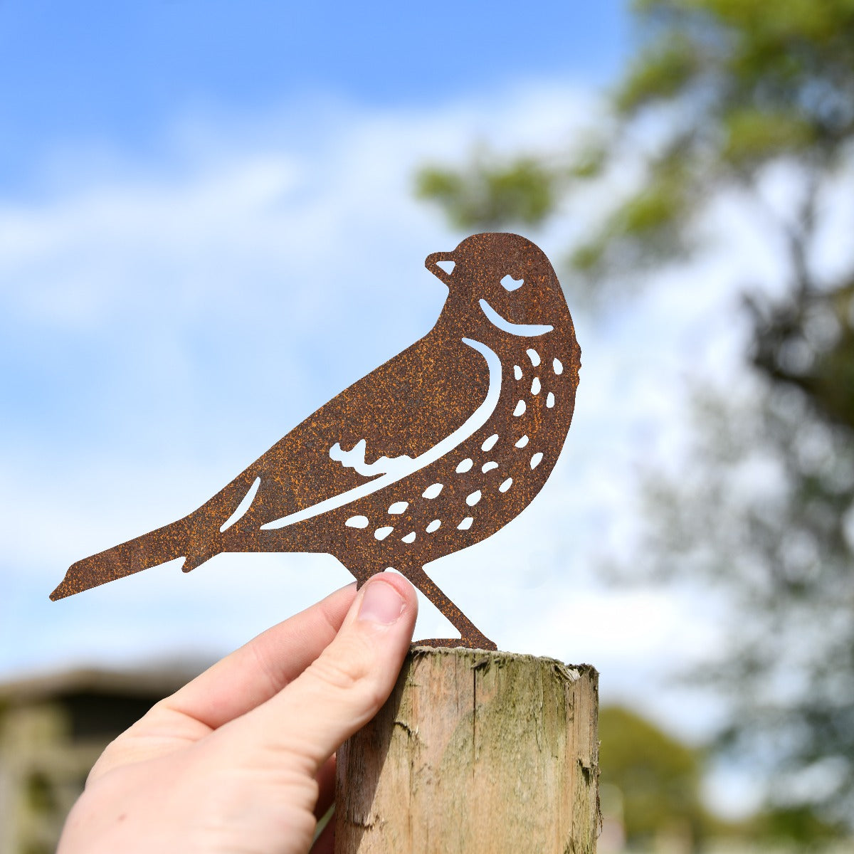 Thrush Garden Sheet Steel Fence Topper In Rustic