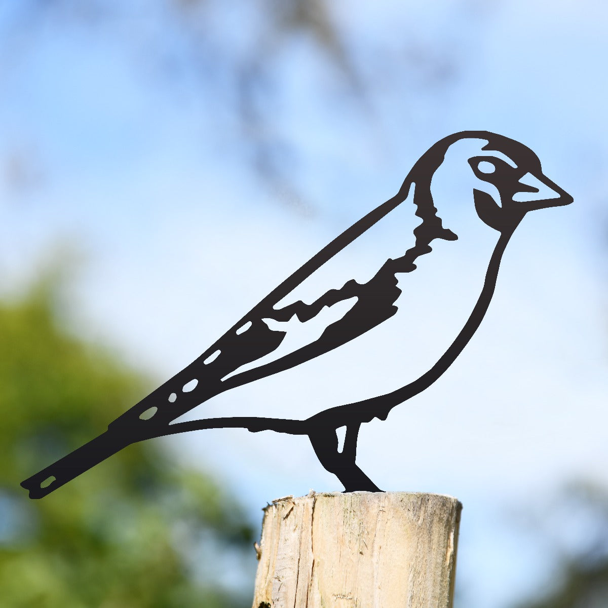 Goldfinch Garden Sheet Steel Fence Topper In Black