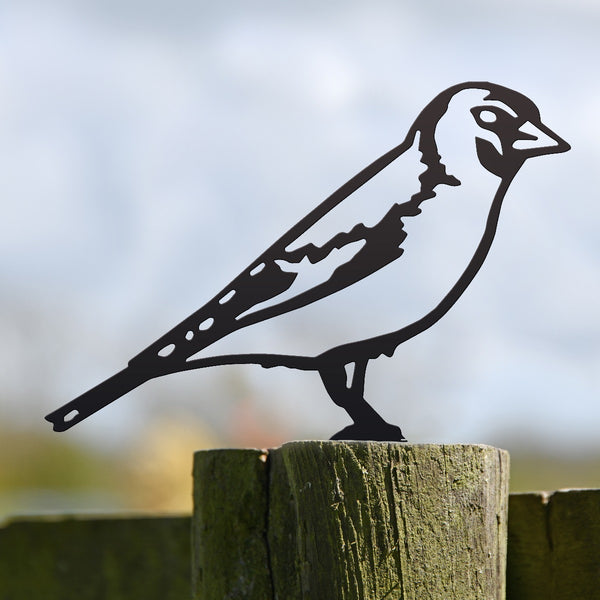 Goldfinch Garden Sheet Steel Fence Topper In Black