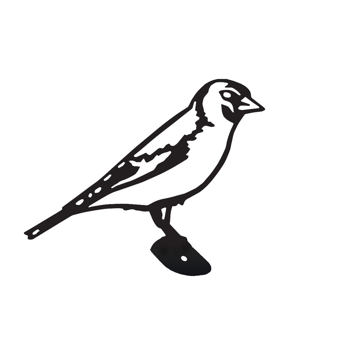 Goldfinch Garden Sheet Steel Fence Topper In Black