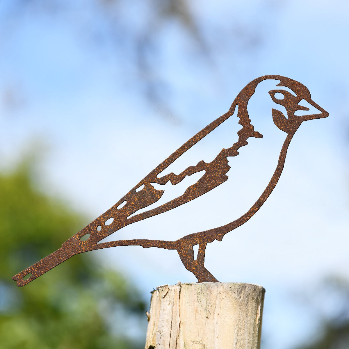 Goldfinch Garden Sheet Steel Fence Topper In Rustic