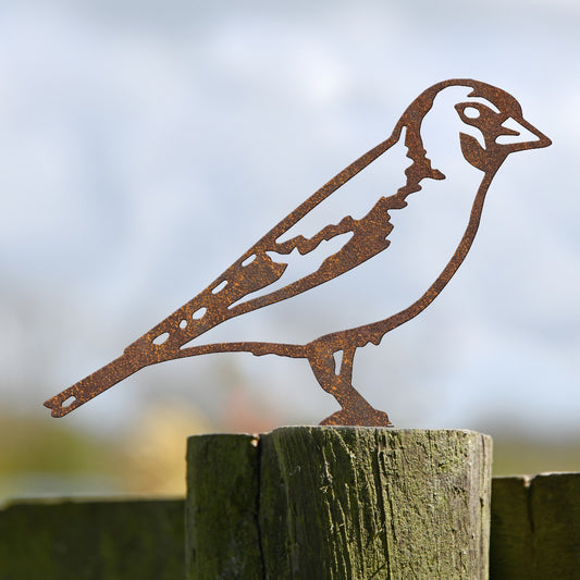 Goldfinch Garden Sheet Steel Fence Topper In Rustic