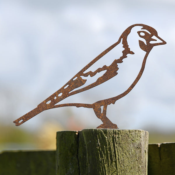 Goldfinch Garden Sheet Steel Fence Topper In Rustic