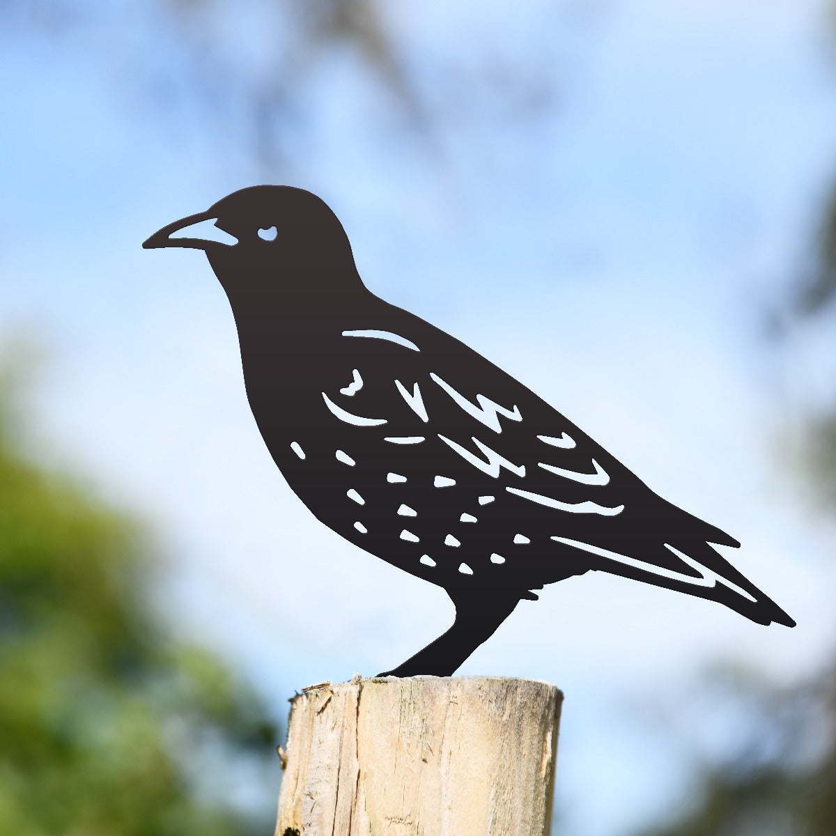 Starling Garden Sheet Steel Fence Topper In Black