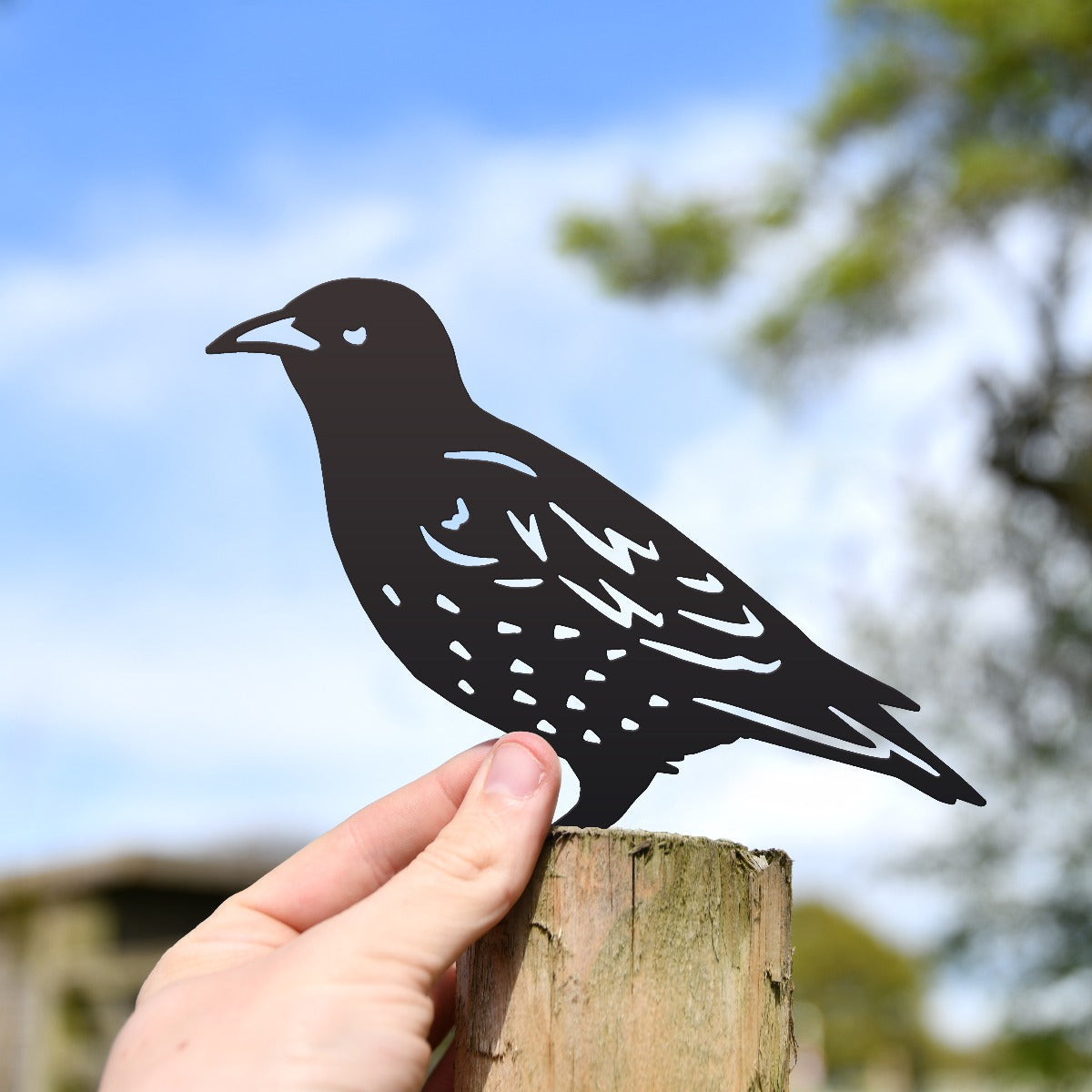 Starling Garden Sheet Steel Fence Topper In Black