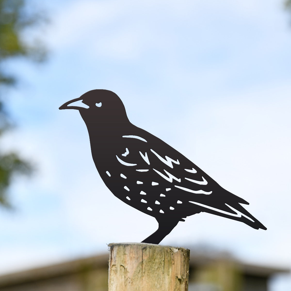 Starling Garden Sheet Steel Fence Topper In Black