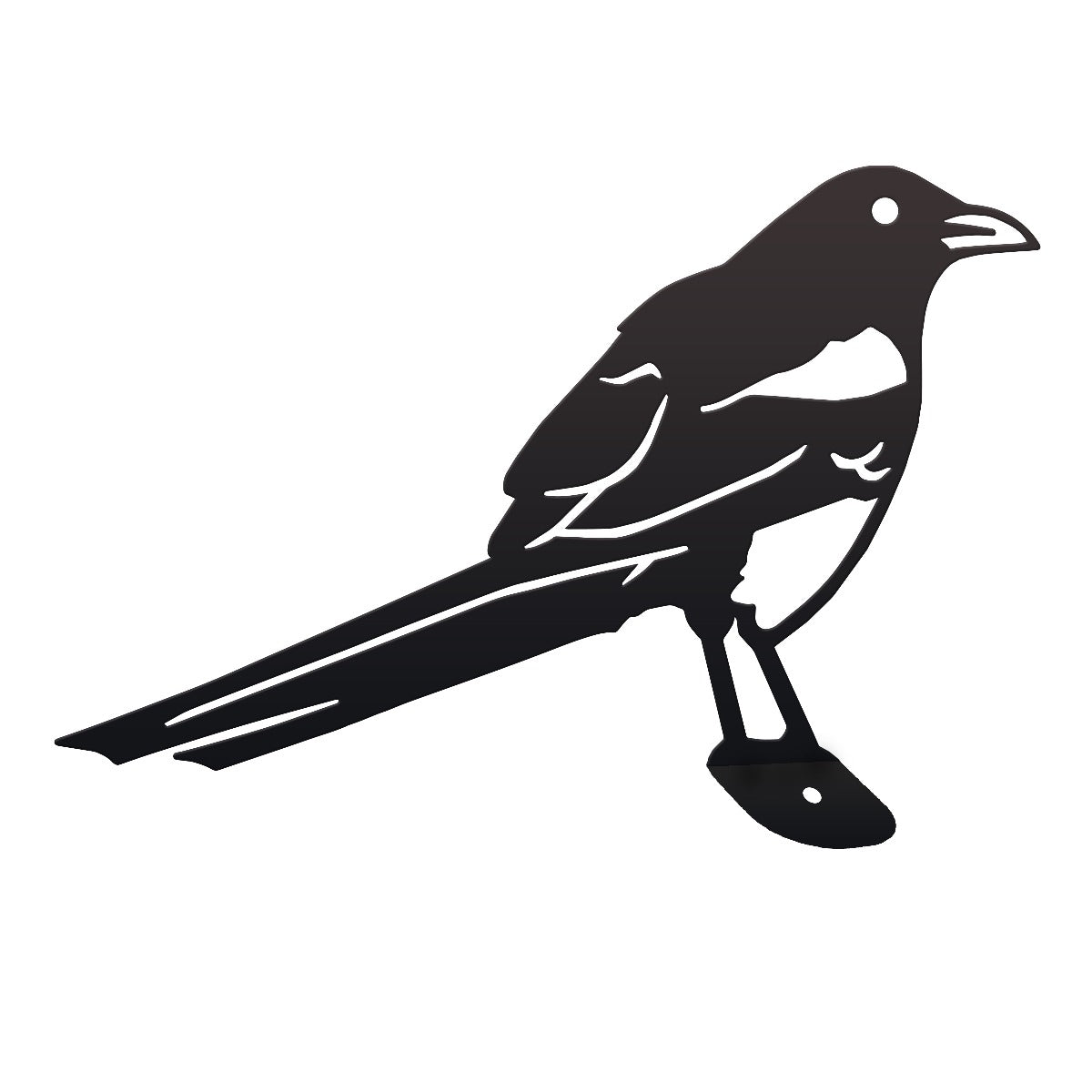 Magpie Garden Sheet Steel Fence Topper In Black