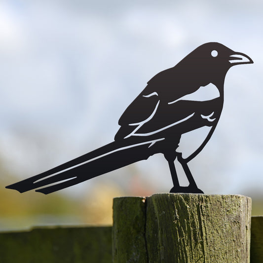 Magpie Garden Sheet Steel Fence Topper In Black