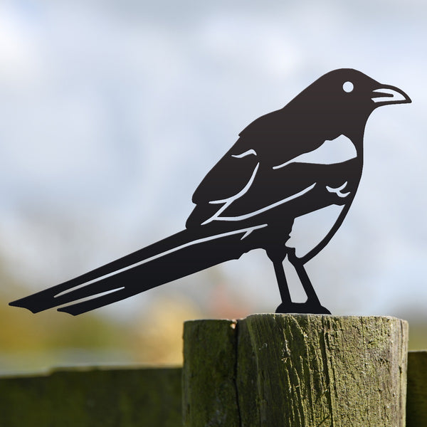 Magpie Garden Sheet Steel Fence Topper In Black