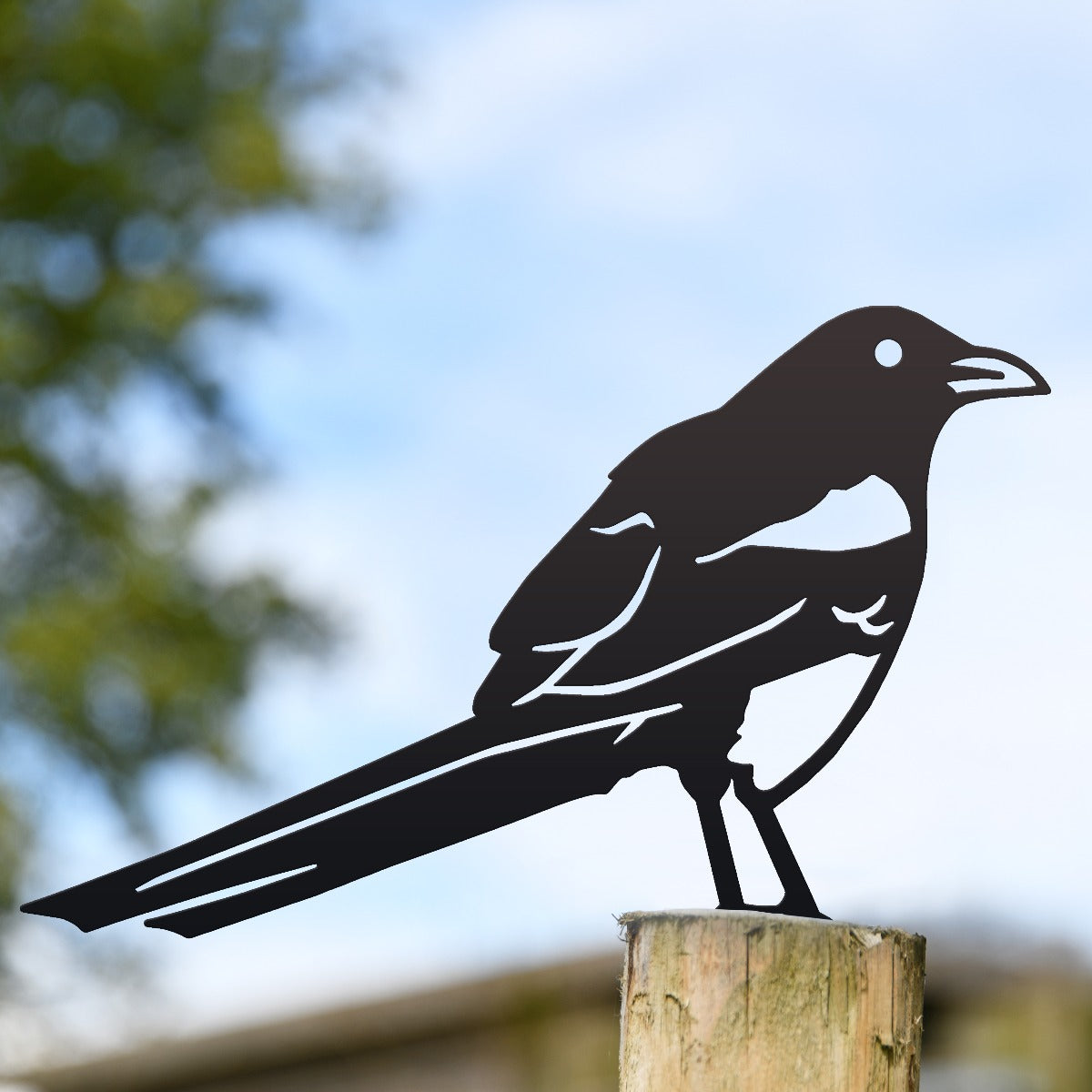 Magpie Garden Sheet Steel Fence Topper In Black
